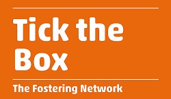tick the box logo, orange with white text