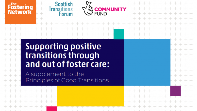 The cover of the Principles of Good Transitions Supplement report